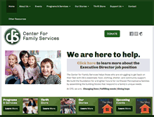 Tablet Screenshot of ctrforfamilyservices.org